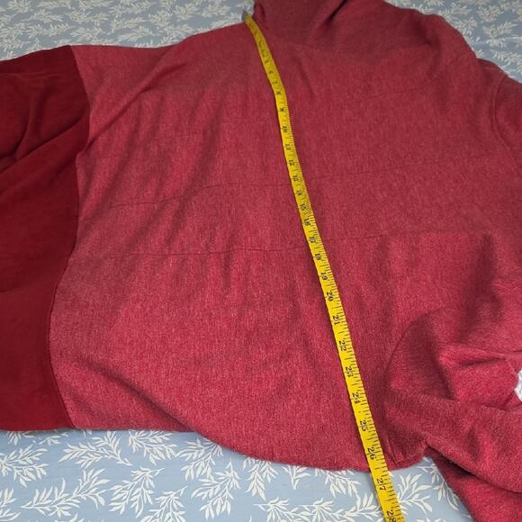 LOGO Lounge Womens Sz 2X Red Asymmetrical Pockets Lagenlook Waterfall Cardigan - Picture 7 of 9